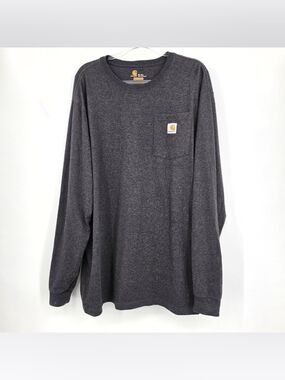 Carhartt K126 Workwear Pocket T-shirt Mens Size XL Tall Charcoal Gray
